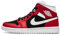 Nike Air 1 Jordan Mid Weiß Snakeskin BQ6472-110 Damen-Schuhe, Gym Rot/Weiß-Schwarz, 44.5 EU