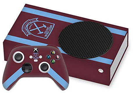 Head Case Designs Licenza Ufficiale West Ham United FC Jersey 2020/21 Kit in Casa Vinile Sticker Gaming Pelle Adesivo Compatibile con Xbox Series S Console And Controller Bundle