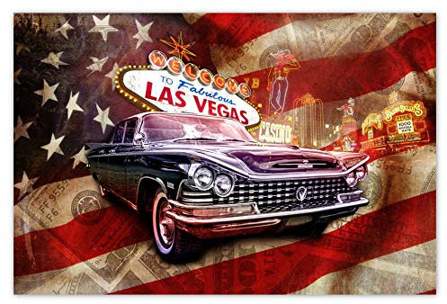 H357 Poster, Wanddekoration, Las Vegas, 93 x 62 cm