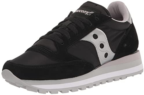 Saucony - Scarpe da Ginnastica Jazz Triple da Donna, Nero/Argento, 36 EU