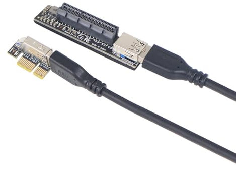 JMT Add On PCI Express X1 to X4 USB 3.0 Adapter Raiser Extender PCIE Riser Card USB 3.0 PCI-E SATA Erweiterungskarte