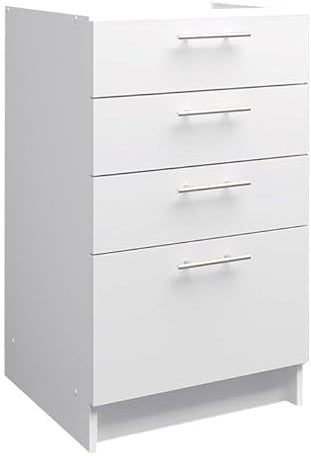 JD Greta Kitchen Base Drawer Cabinet – 500mm – Base Kitchen Unit (Without Workop) - White Matt