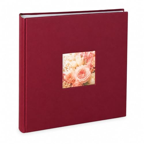 Flair Fotoalbum 30x30 cm 100 weiße Seiten Seiten Jumbo Buchalbum Fotobuch: Farbe: Rot
