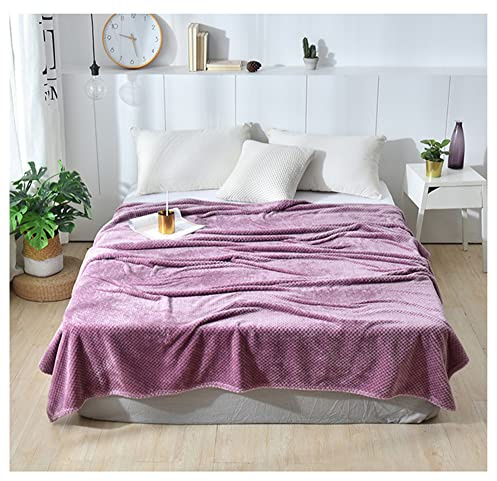 Copriletto 200 x 220 cm, Teli Copritutto, Copridivano, Coperta in Pile, Coperta per Divano, Coperta in Cotone, Colore Viola Chiaro