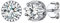 Clou d Oreilles Diamant Femme 5 mm Rond Mariage Petit Boucle Oreille Mini Argent 925 Zirconium Pierre Blanc avril Cadeau Fille 18 ans Maman Fêtes des Mères Amour Mignon Bijou Souvenir Noël Valentin