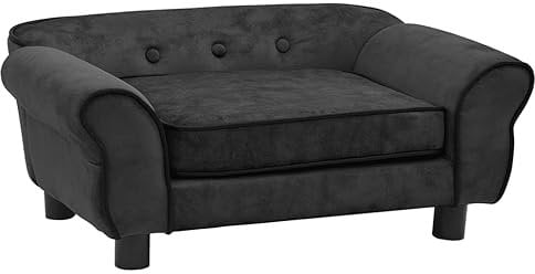vidaXL Hundesofa Dunkelgrau 72x45x30 cm Plüsch