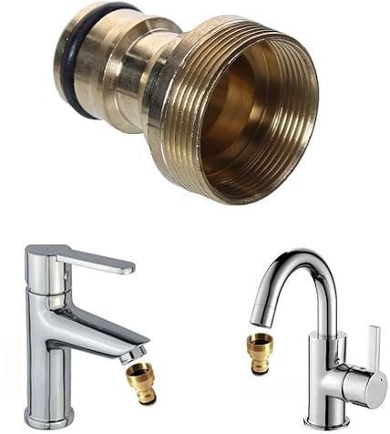 Conectores de manguera de grifo de cocina, conectores de manguera de jardín de latón de 3 4 pulgadas, 1 2 pulgadas, adaptador de grifo de manguera mezcladora, conector de agua de ajuste universal