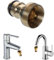 Conectores de manguera de grifo de cocina, conectores de manguera de jardín de latón de 3 4 pulgadas, 1 2 pulgadas, adaptador de grifo de manguera mezcladora, conector de agua de ajuste universal