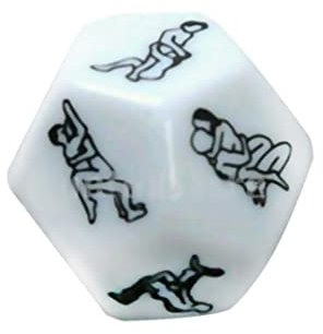Hilai Würfel Würfelspiele, Sex Dice 12 Positionen sexy Romantik lieben Glücksspiel für Erwachsene Spiel Erotik Sexspielzeug für Paare Weiß