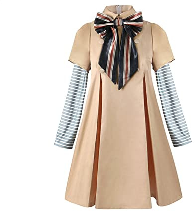 Xinchangda M3GAN Kostüm Kleid Horror Movie Megan Puppe Cosplay Kostüm Verkleidung Full Set Halloween Karneval Party Outfit für Erwachsene Frauen Mädchen
