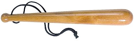 blntackle76 Tucciatore di pesce robusto in legno duro a forma di mazza da baseball per la pesca, con cinturino da polso da 28 o 38 cm (28 cm)
