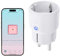 WLAN Smart Steckdose, Alexa Zubehör, Wlan Steckdose mit Zeitschaltuhr, App-Fernbedienung, Strommessung, Alexa/Google Home Kompatibel, Nur 2,4GHz, 10A