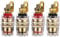 RUNCCI-YUN 4 Stück 24-k vergoldet Lautsprecher Klemme Binding Post Bananenstecker-Buchsen 4 mm Banana Plug für Verstärker Lautsprecher Terminal Wandplatte