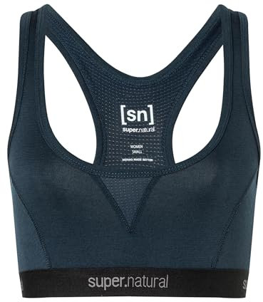 Super.natural Damen W Tundra220 Semplice Bra Sport-BH, Blueberry, M EU