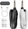 CAHAYA Guitar Wireless Transmitter Receiver: Audio Transmission System Kit - Suitable for Electric Guitar Bass Amplifier Keyboards and All Instruments 5.8GHz Black and White CY0363