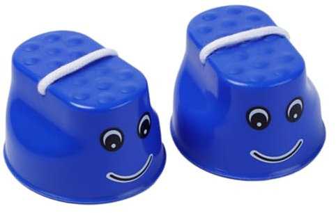 Kunststoff-Stelzen für Kinder,zum Springen,Gleichgewichtstraining,Spielzeug,Plattform,Topfstelzen,2 Stück,Blau