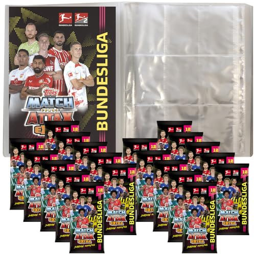 Topps Match Attax EXTRA 2022/23-1 Leere Sammelmappe + 20 Booster