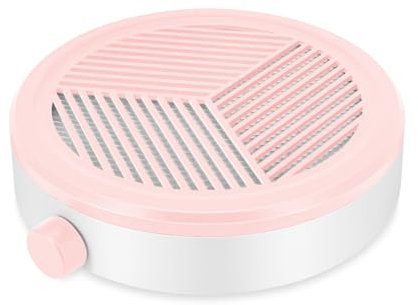 Petit Aspirateur Ongles, Aspiration Réglable, Puissant Aspirateur à Ongles Manucure Table Aspirateur de Poussière D'ongles (blanc-rose)