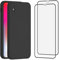 Amzpas Coque pour iPhone X/XS avec 2 Verre Trempé écran Protecteur, Coque en Silicone de Protection Antichoc pour iPhone X/XS, Noir