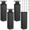 4 Pcs Aluminum Alloy Adjustable Cabinet Legs, Height 0-20mm, Black for Desk/Sofa/Furniture/Cupboard/Table/Bed/Cabinets