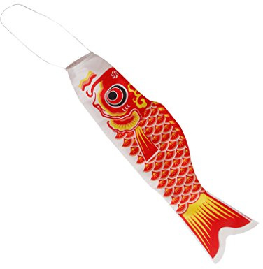 Pleayietoopiatiey 55-150cm Verschiedene Japanische Windsack Karpfen Flagge Koi Nobori Segelfisch 70cm Rot