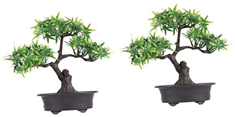 PRETYZOOM 2 Uds Maceta De Pino De Bienvenida Árbol Bonsái De Simulación Maceta De Interior Planta De Bonsái Sintética Decoración De Escritorio Maceta Simulación De Interior