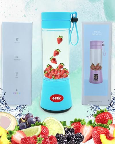 ESTK™ Batidora portátil para smoothie, botella de gimnasio, 20 segundos de mezcla, para deportes y viajes en 4 colores