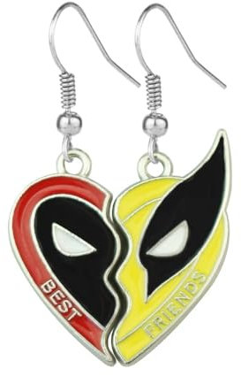 HSAJS Ohrringe Damen Deadpool Spiderman Herz Ohrstecker Gothic Halloween Spinnen Zubehör Party Schmuck Geschenk