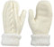 Qianyu 1 Paar Winter Warme Handschuhe für Damen Bequeme Dicke Gestrickt Handschuhe Weiches Futter Bauschige Strick Fäustlinge Baumwollhandschuhe aus Plüsch Fausthandschuhe für Kaltes Wetter Erwachsen