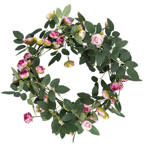 Ideen mit Herz | Deko-Girlande | Rosen | Frühling | Hochzeit | Geburtstag | 170 cm