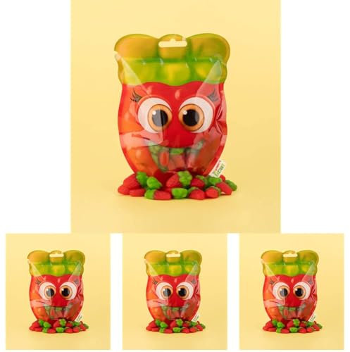 Gommy's Factory Fresita, Gominola, Fresa, 90 Gramos (Paquete de 4)