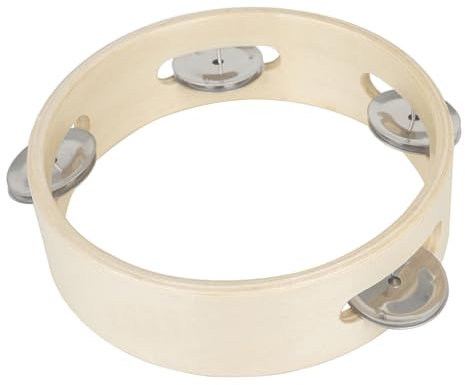 6inch Musical Einreihe Tamburines Handheld Percussion Drum Holz Runde Handbell Musikinstrument