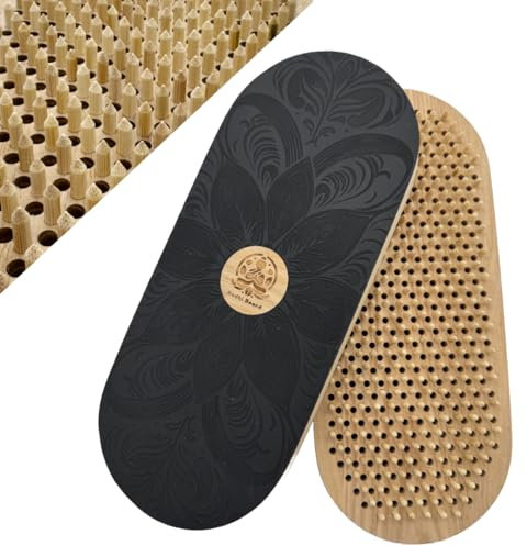 Bodhi Board® Sadhu Board Nagelbrett für Füsse Fuß Yoga Meditation Holz für Akupressur Akupunktur Entspannung Mentale Gesundheit Massage Nail Board