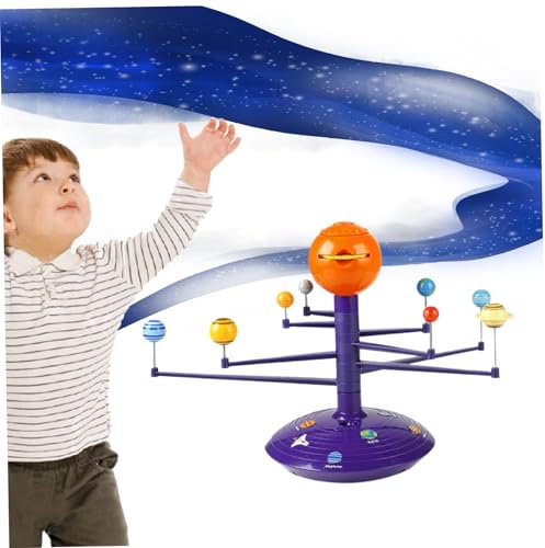 Solar System Model, HD Solar System Projector with 8 Planets Astronomical Science Educational Tool Kit Planetarium Space Toys for Kids Over 3 Years Old Boys Girls