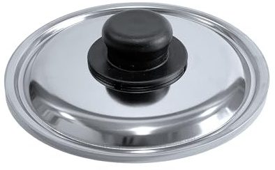 Sicignano | Deckel aus Edelstahl Linie Tomatto mit Knauf aus Polypropylen, für Töpfe und Pfannen, Made in Italy (Ø 12 cm)