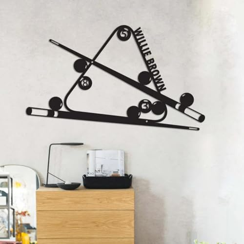 HGFHGD Pintura de pared negra pegatina de pared de billar club de billar vestuario habitación juvenil sala de actividades dormitorio calcomanías para puertas y ventanas