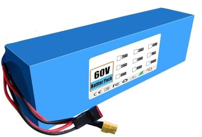 Batteria agli ioni di litio da 60 V 100 Ah 16s4p, batteria elettrica da 60 V 100000 mAh 2000 W, BMS integrato da 50 A(60V 16S4P 60Ah)