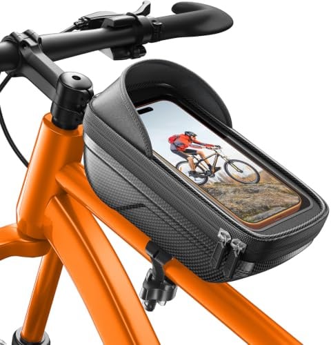 Lantazi Support Téléphone Vélo Étanche - [1S Retrait Rapide] Sacoche Vélo Guidon Cadre, Porte Téléphone Vélo Sac Vélo avec Housse de Pluie Rotation 360 Écran Tactile pour Smartphone 7 Pouces