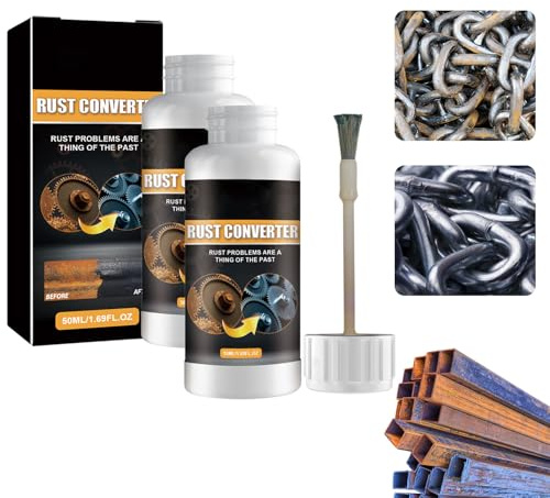 Convertisseur De Rouille,Décapant Rouille Voiture,Convertisseur De Rouille Paint,Peinture De Rouille De Revêtement Anti-Rust,Avec Pinceau,Traitement Anti-Rouille Pour Intérieur Et Extérieur,100ml
