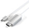 Satechi Câble USB-C vers HDMI 4K 60Hz en Aluminium, Compatible avec MacBook Pro/Air M2 M1, iPad Pro/Air M2 M1, Mac Mini M2, iMac M1 – 2 Mètres, Argent