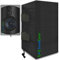 Two Black Compact Speaker Covers for C-Bracket Mounted Outdoor Speakers Size H 10.4 X W 6.7 X D 8.3 - fits Yamaha NS-AW150, Polk Audio Atrium 5, Klipsch Kho-7 & Pyle 5.25 Speakers