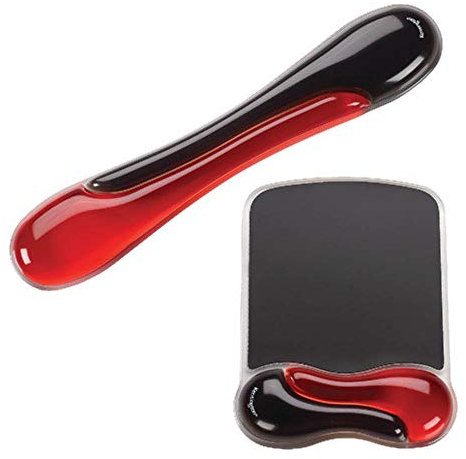 Kensington Duo Gel-Maus- und Tastatur-Handgelenkauflage-Set, ergonomische Tastatur und Mauspad mit Handgelenkstütze, Tastatur-Handgelenkauflage, Computertastatur-Pad, Kühlgel, rutschfeste Unterseite,