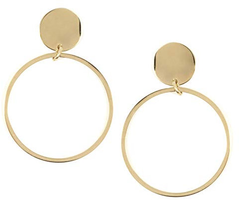 Happiness Boutique Damen Runde Ohrringe Creolen in Goldfarbe | Offen Kreis Ohrringe Edelstahlschmuck