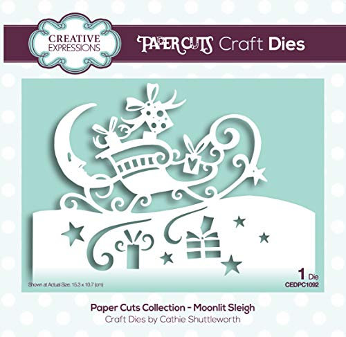 Paper Cuts Collection-Moonlit Sleigh Edger Die, Metal, 15.3 x 10.7 cm, CEDPC1092