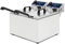 VERTES Freidora Freidora de acero inoxidable 2x 8L, 6000W, 230V, principio de zona fría, temperatura regulable sin escalonamientos 50-200°C, 2 cestas para freír, botón de reinicio