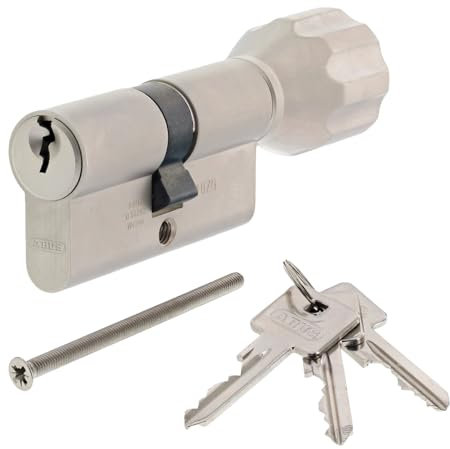ToniTec Set aus einem Abus Türschloss Schließzylinder A93K mit Knauf + ToniTec Schloss Pflegespray 45/40K mm