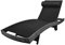 RS Trade® exclusive Milano mit Rollen Outdoor Polyrattan Sonnenliege (stapelbar und bis 160 kg belastbar), reißfeste Textil Bespannung, 5-Fach verstellbare Lehne, Gartenliege inkl. Nackenrolle, Silber
