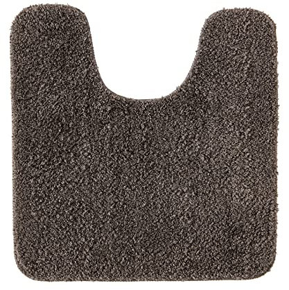 MIULEE Badematte WC Vorleger Badteppich Fußmatte Flur 1 Stück U Förmige Deko Matte Badteppiche Dekoration rutschfest Saugfähig für Wohnzimmer Badezimmer Toilett WC 50x50cm Braun