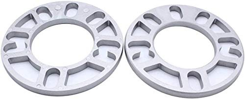 TAKPART 2x 10mm Universal Spurverbreiterungen Radabstandshalter 4&5 Löcher Unterlegscheiben Aluminum