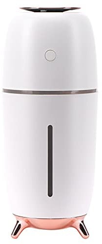 Zerodis Umidificatore d'Aria Senza Fili 250Ml con Luce Notturna, Diffusore di Olio Essenziale Ricaricabile con Batteria USB Diffusore di Aromi per Umidificatore per Aromaterapia per la Casa(Bianca)